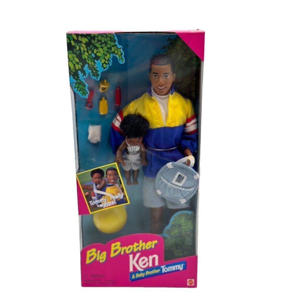 Vintage 1996 Big Brother Ken & Tommy Doll Set  African American #17588 NRFB